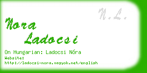 nora ladocsi business card